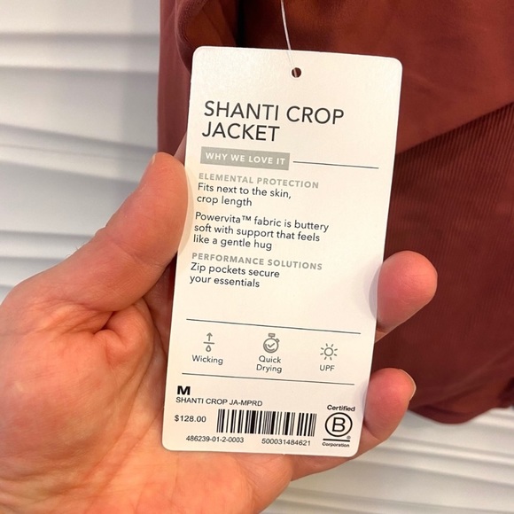 NWT Athleta Shanti Crop Jacket size M - Picture 14 of 16